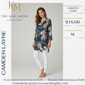 Liberty Love Floral Blouse - Green and Pink